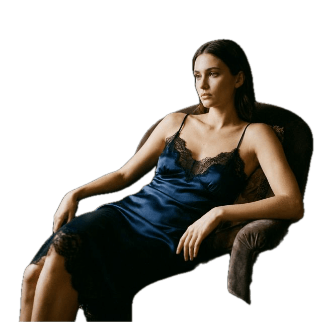 Midnight Silk Slip - View 1
